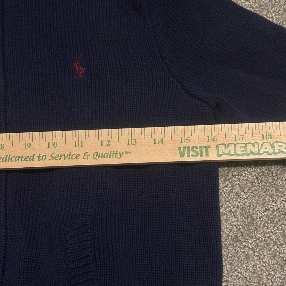 Ralph Lauren Sport | Navy Zip-Up Knit Hoodie | Size L - fits like Size XS/S - Picture 10 of 10